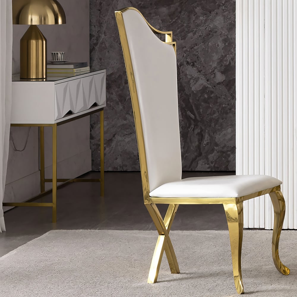 Gold highback dining chair 