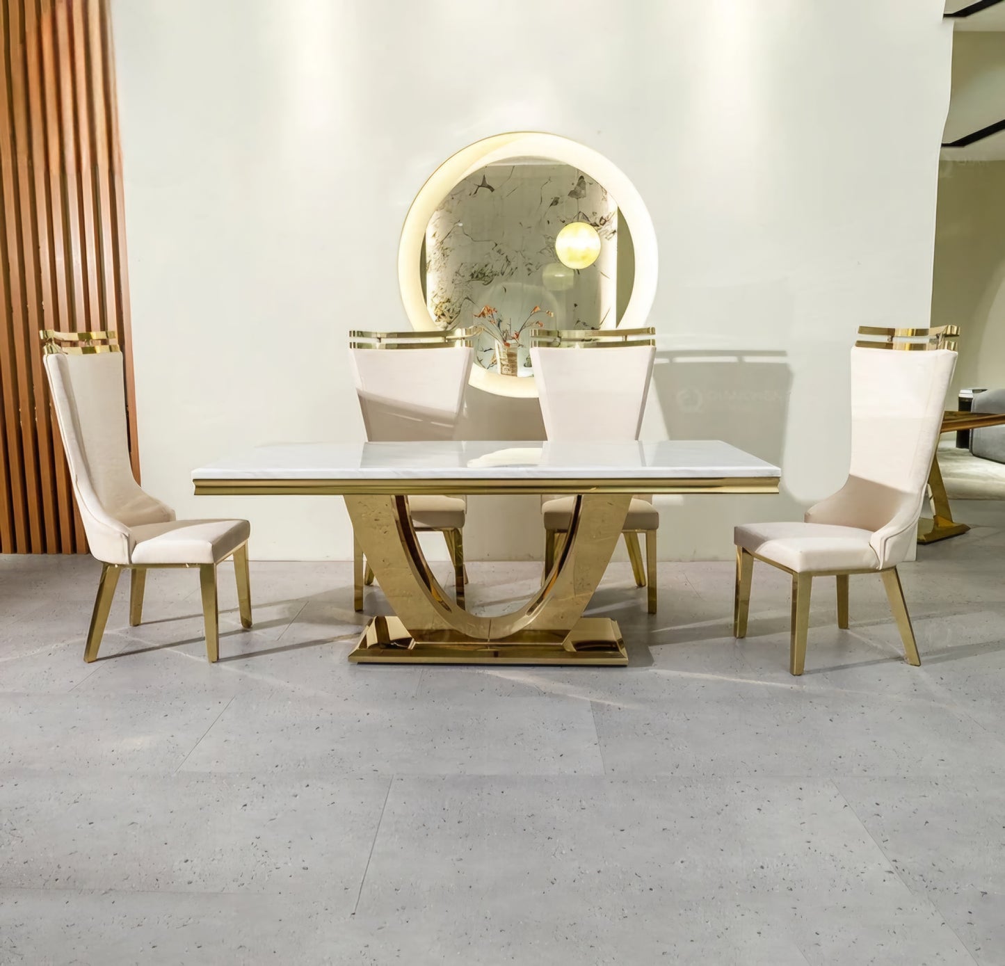 gold marble dining table