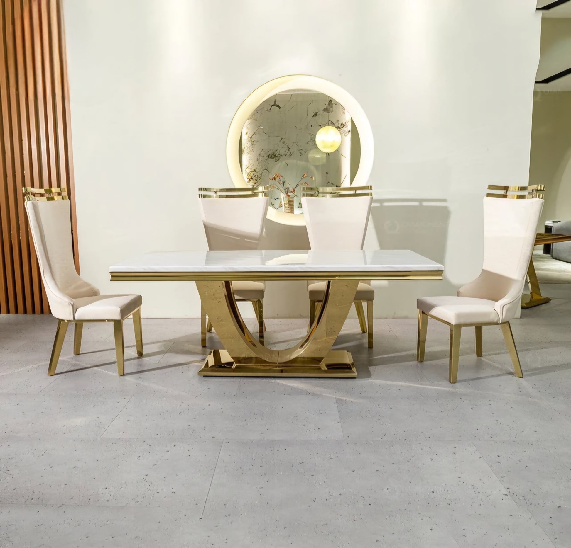 gold marble dining table