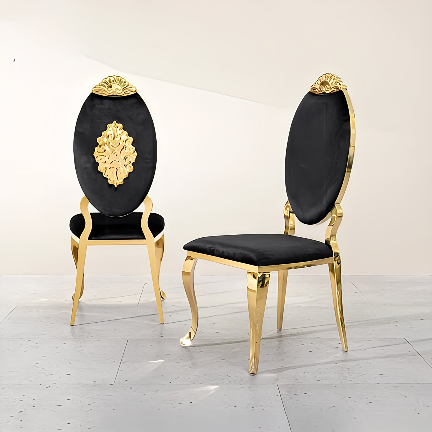 velvet dining chairs black gold