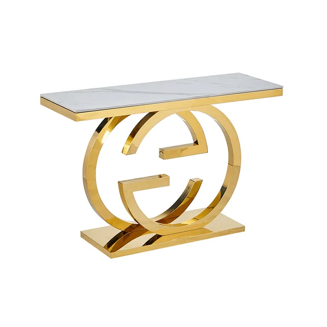 gold gucci console marble top