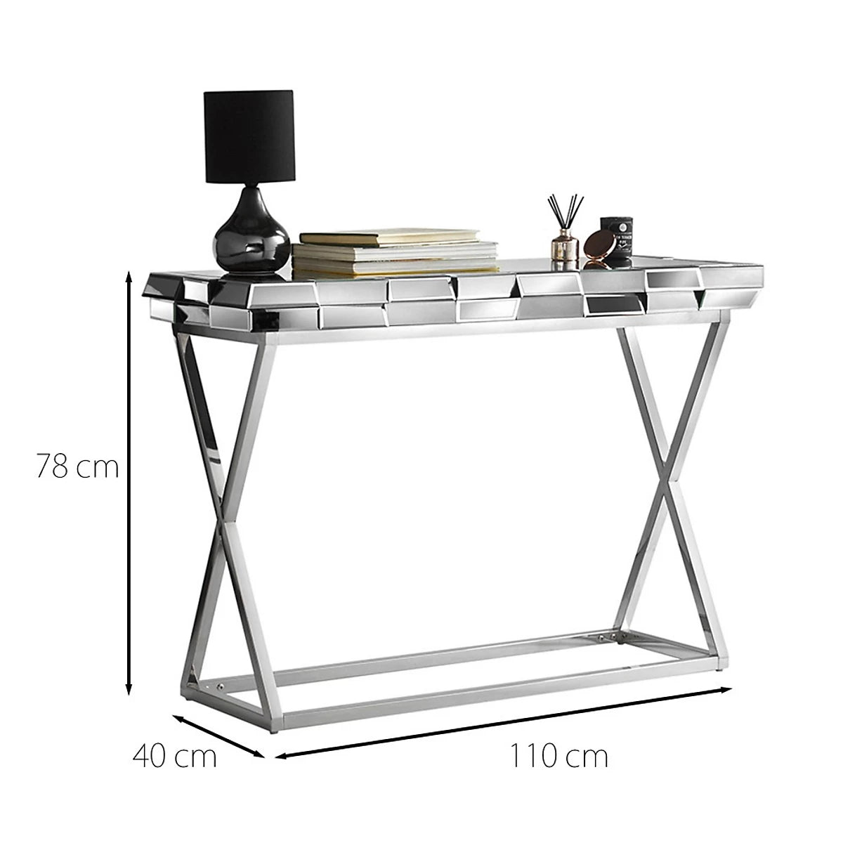 Server Table Basic Knightsbridge mirrored server table – Posh Spaces