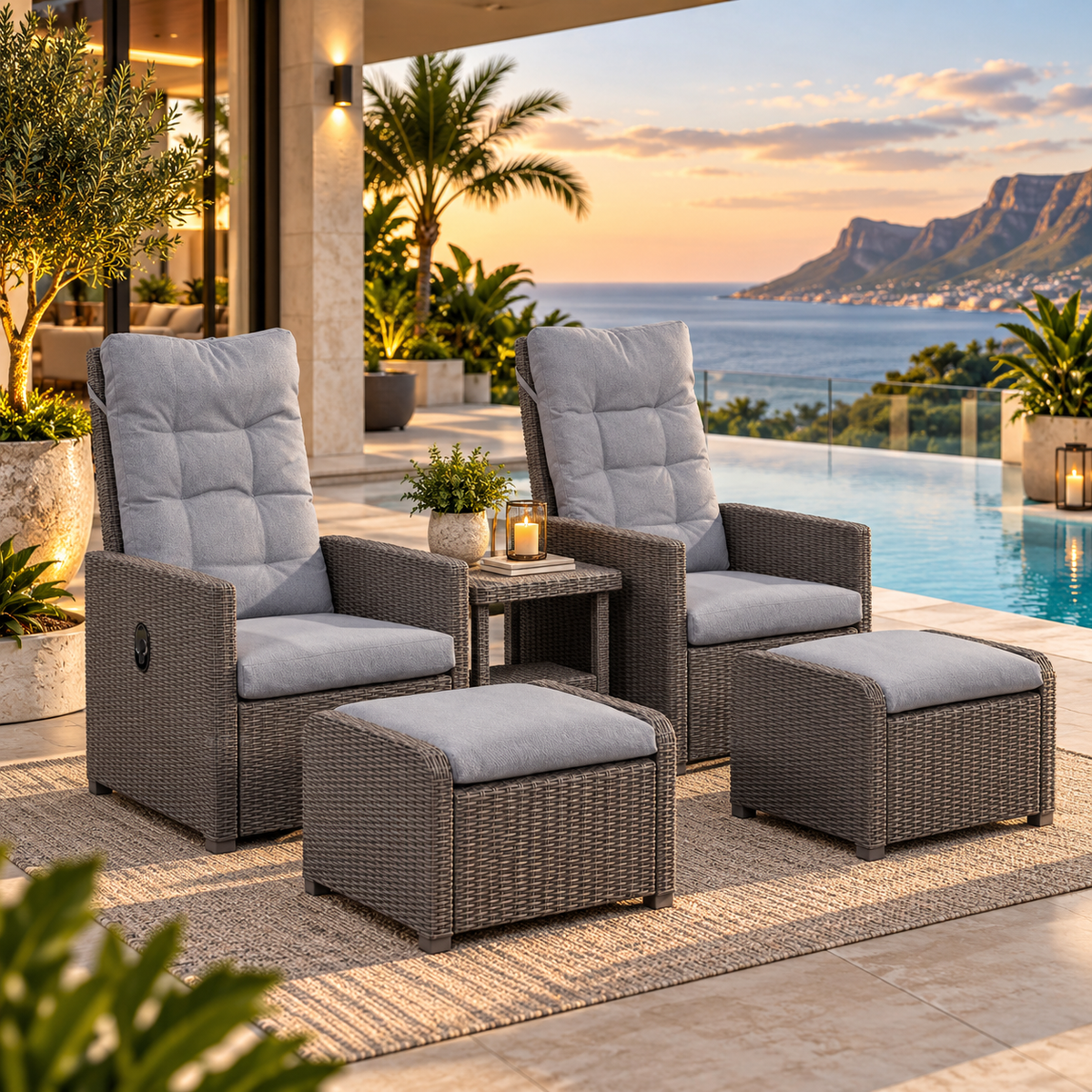 Recliner outdoor chairs 