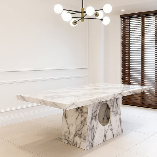 luxury stone marble top dining table