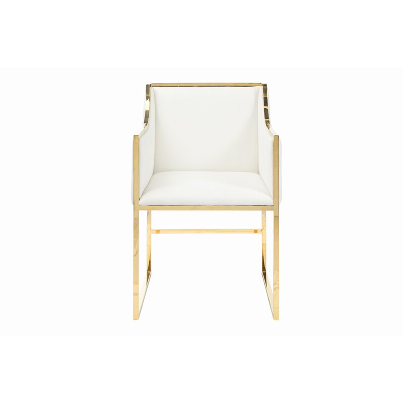 white and gold dining chairs