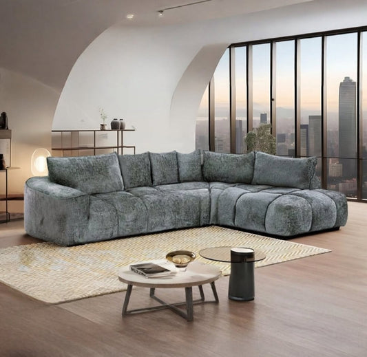 Luxury grey corner couch