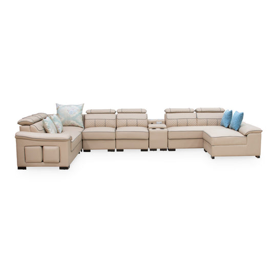 U shape couch cupholders usb port ottoman storage