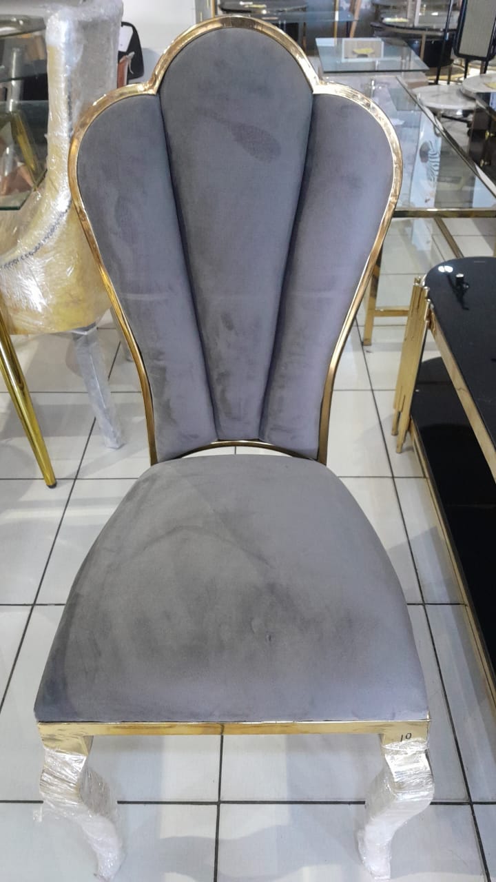 grey gold luxury dining chair