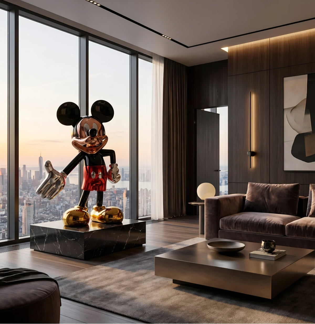 Mickey mouse resin sculptures