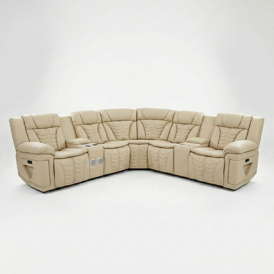 Electric recliner corner set bluetooth speakers wireless charging 