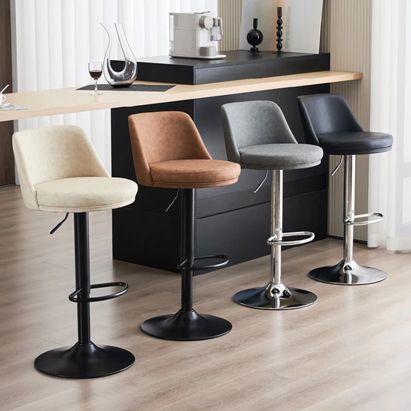 Matte black frame bar chairs 