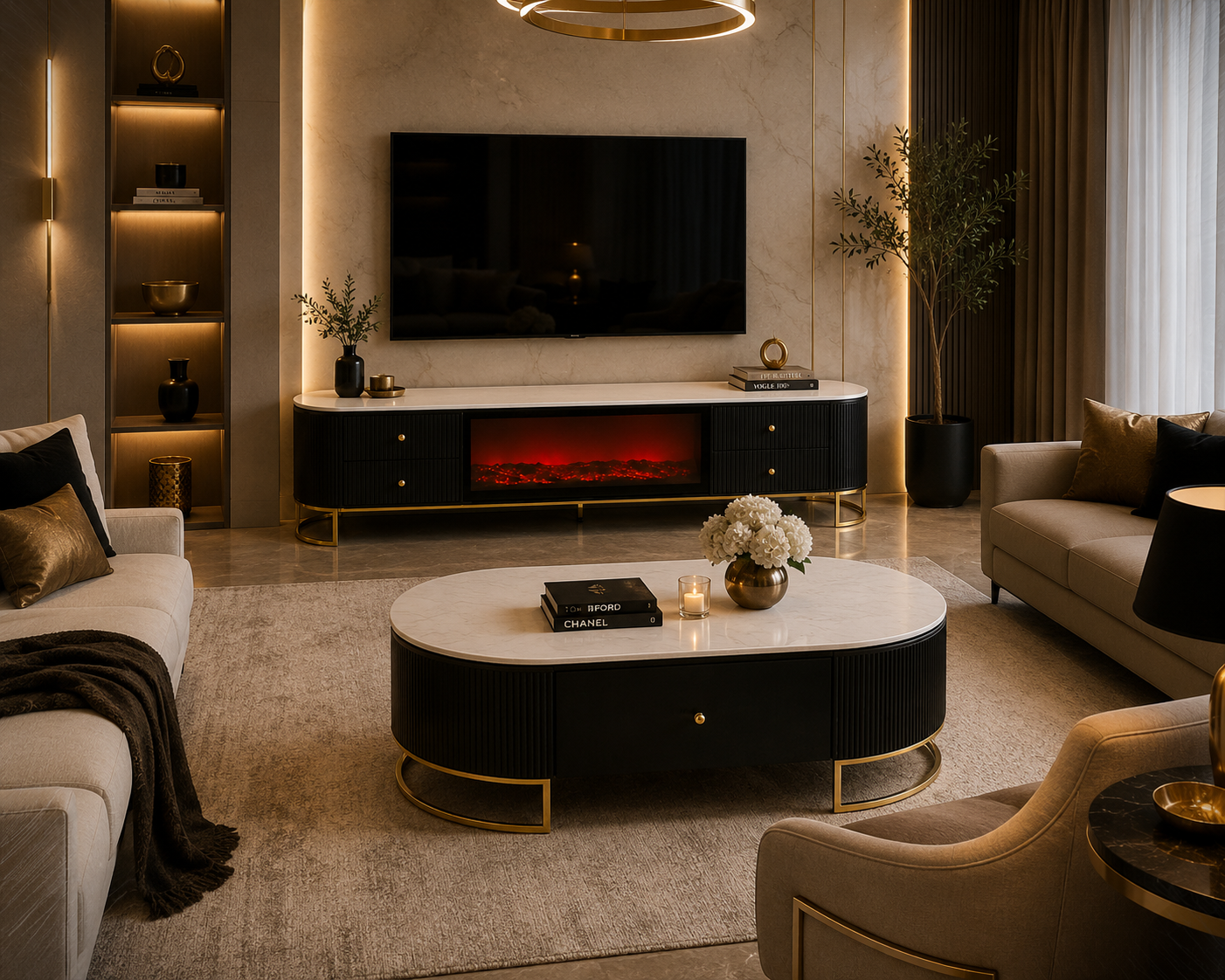 Fireplace tv stand 