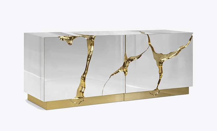 white gold sideboard