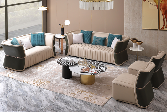 Leather lounge set
