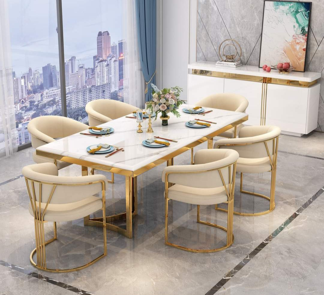 Gold and grey dining chair 