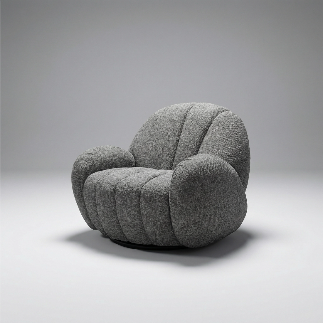 Grey swivel accent chair 