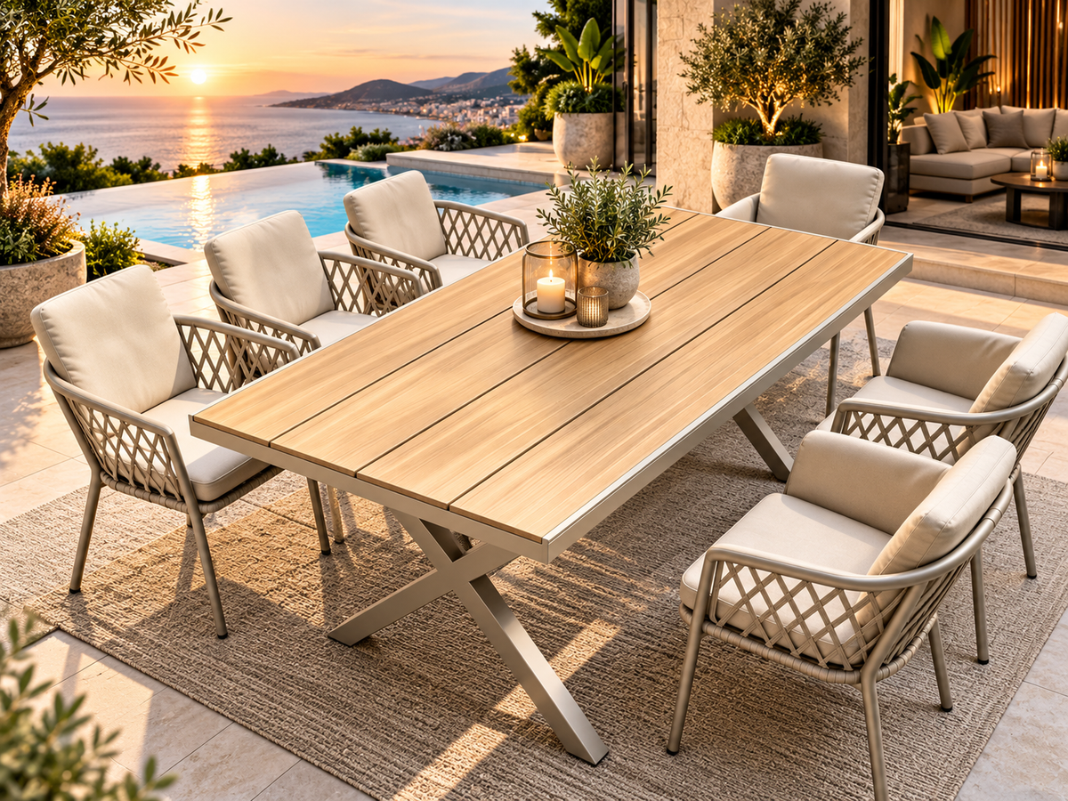 6 seater outdoor dining set patio  