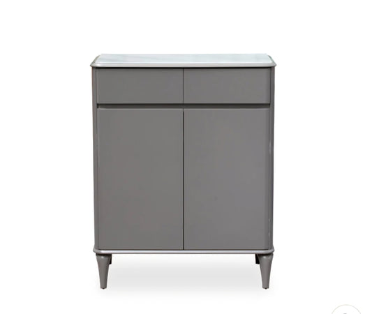 Grey shoe cabinet chest of drawers