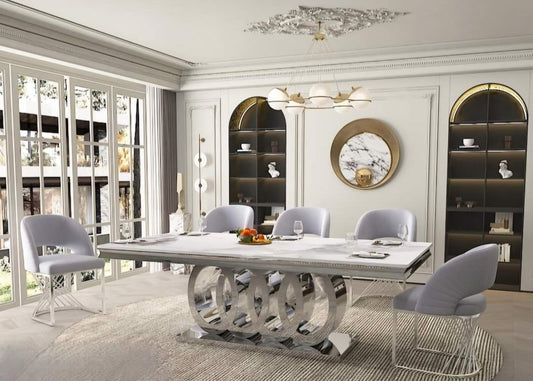 10 seater silver dining set rings dining table 