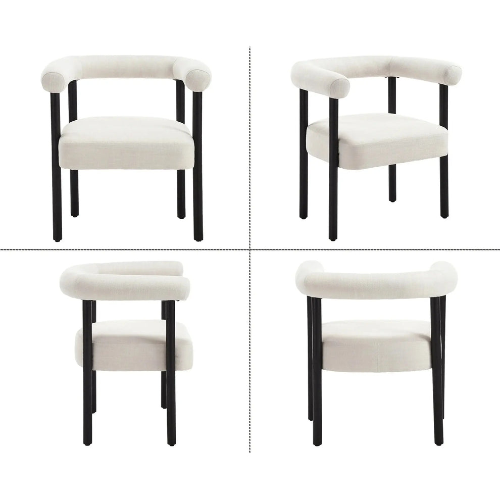 Black and white dining chairs 