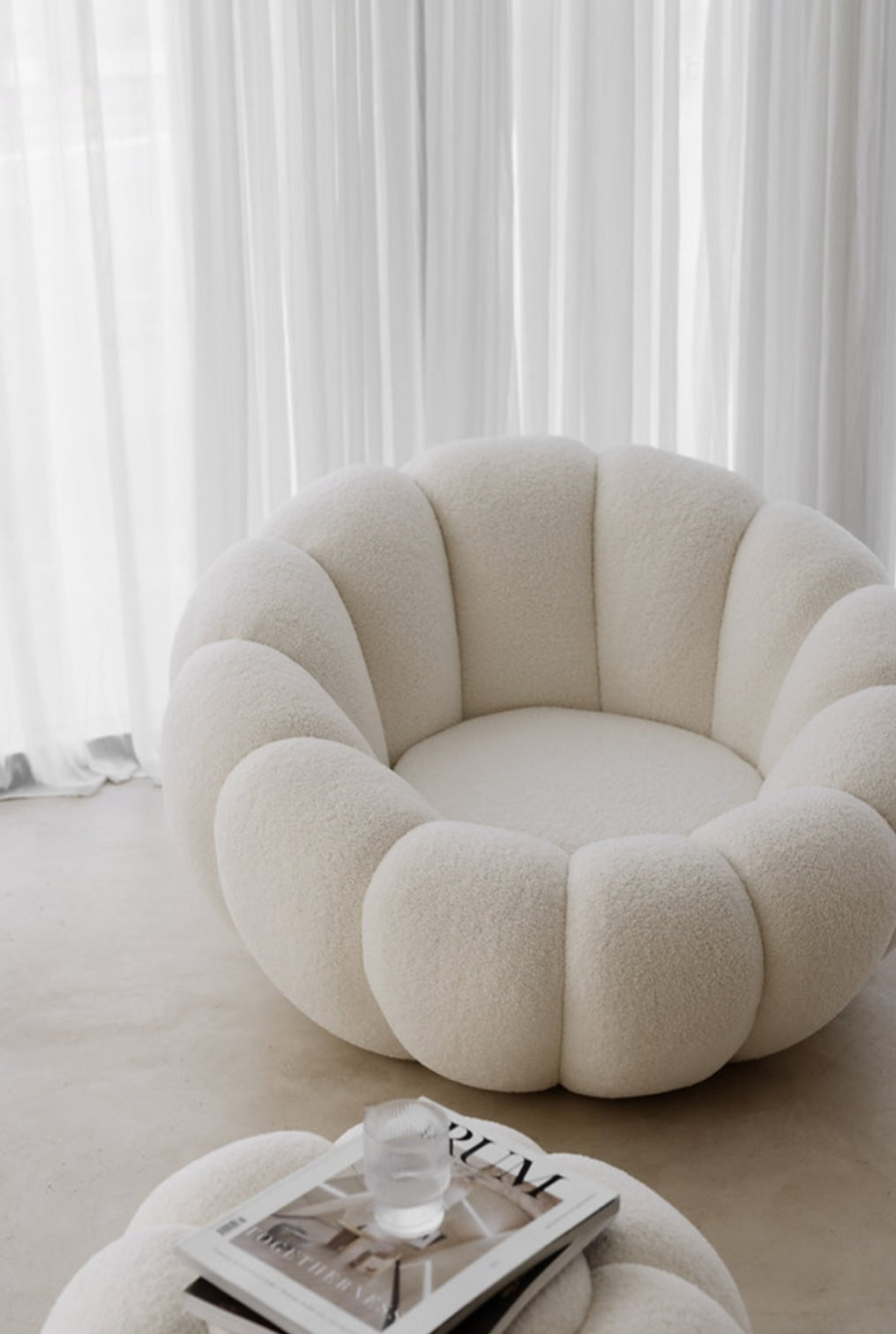 boucle occasional chair