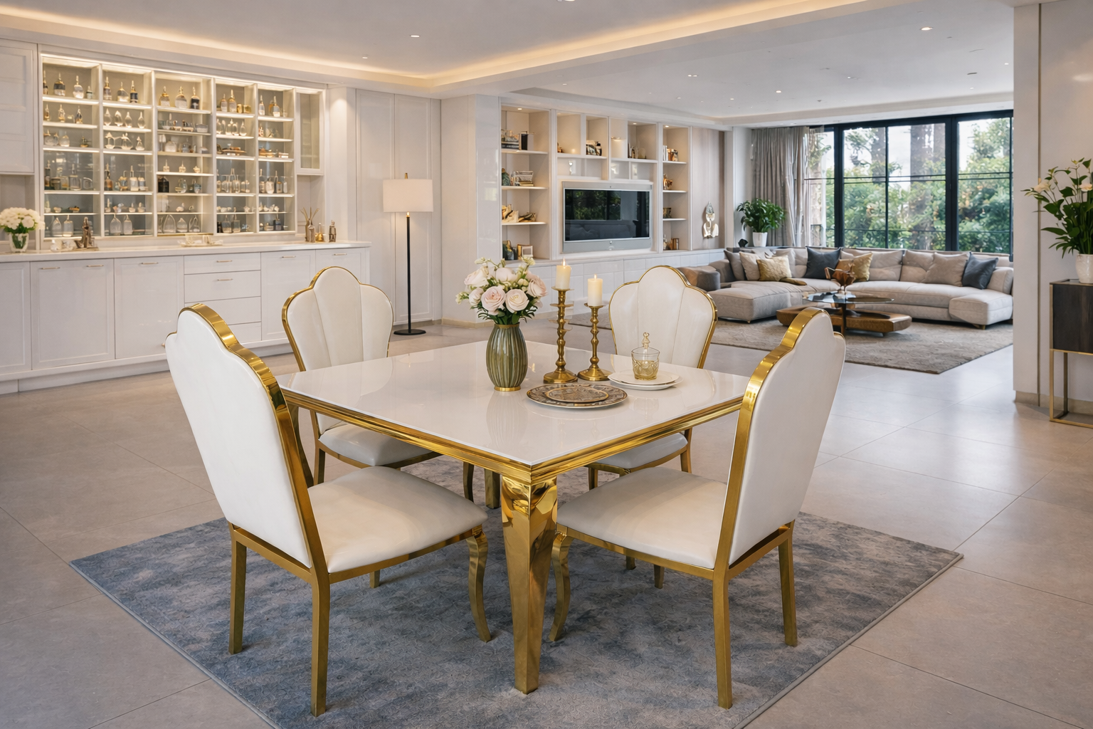 4 seater square dining set