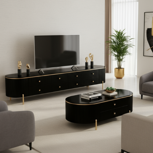 Aurora Plasma Stand & Coffee Table Set