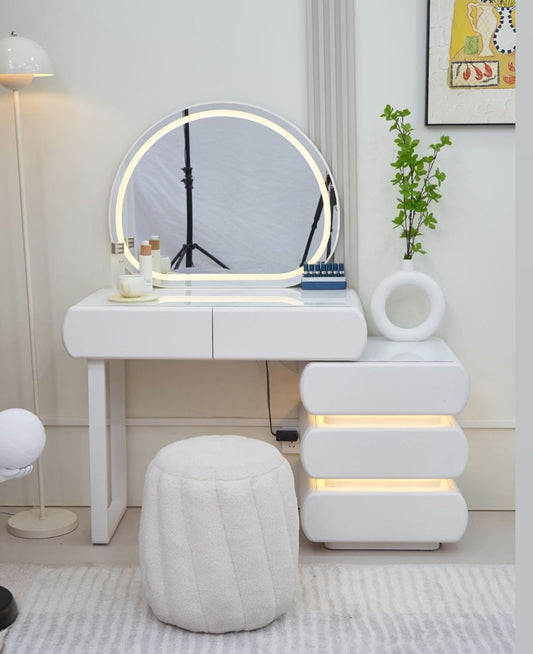 White led Dresser mirror set