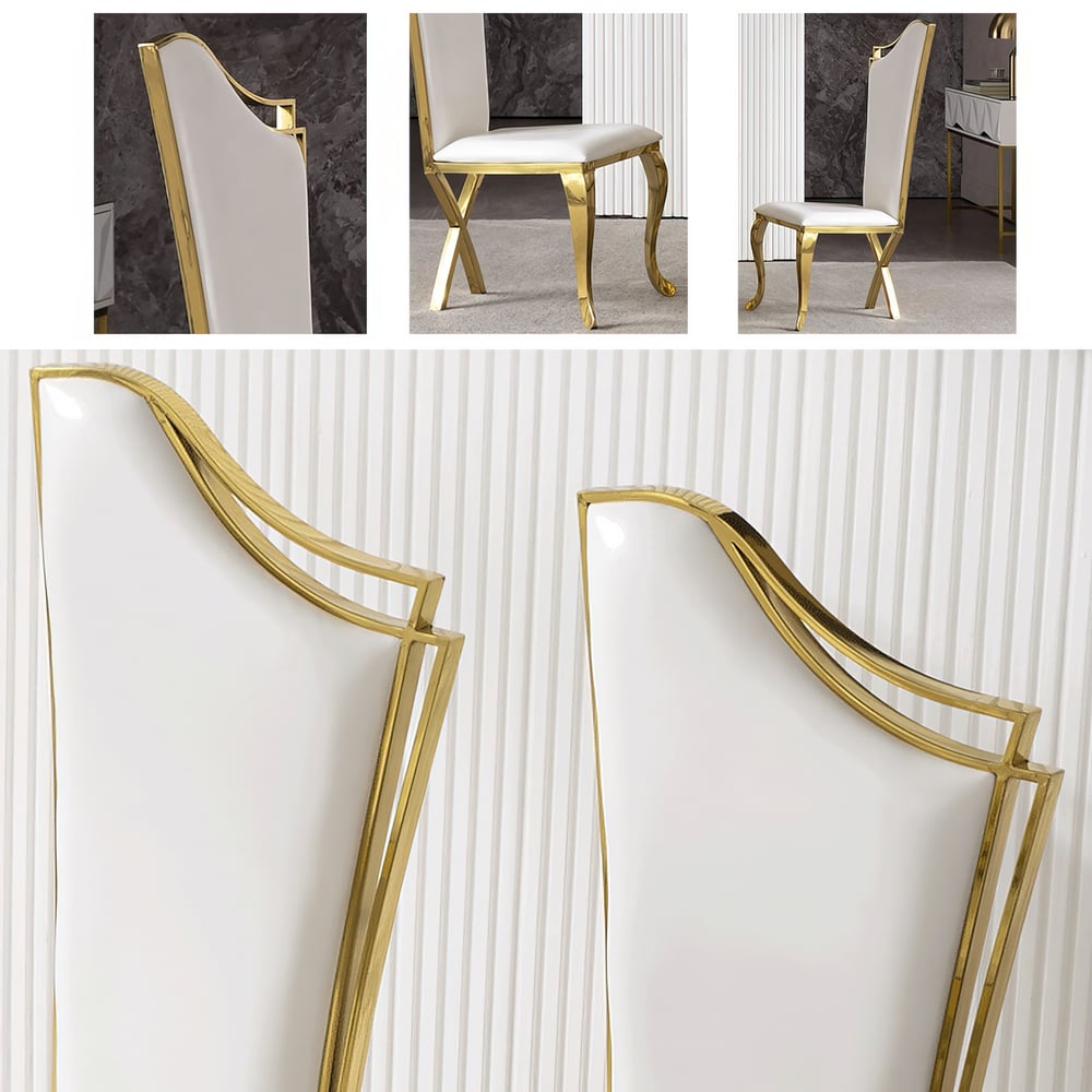 Gold highback dining chair 