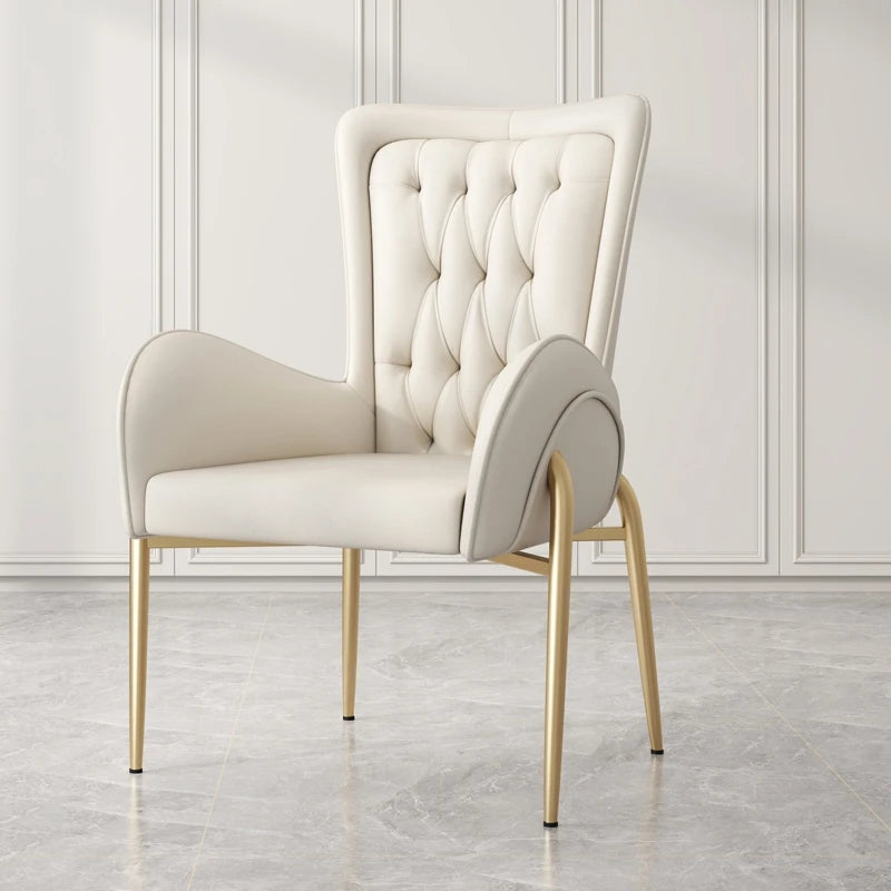 cream and gold dining chair