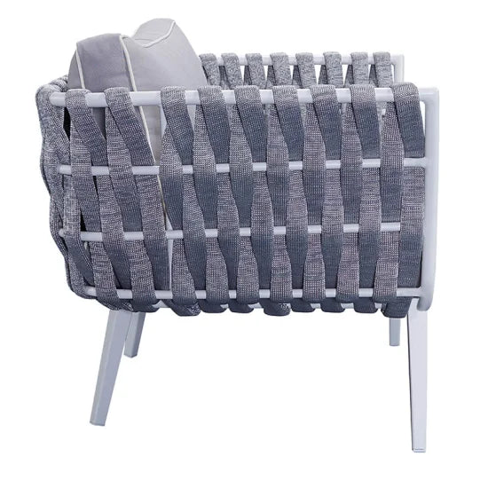 Woven grey patio chair 