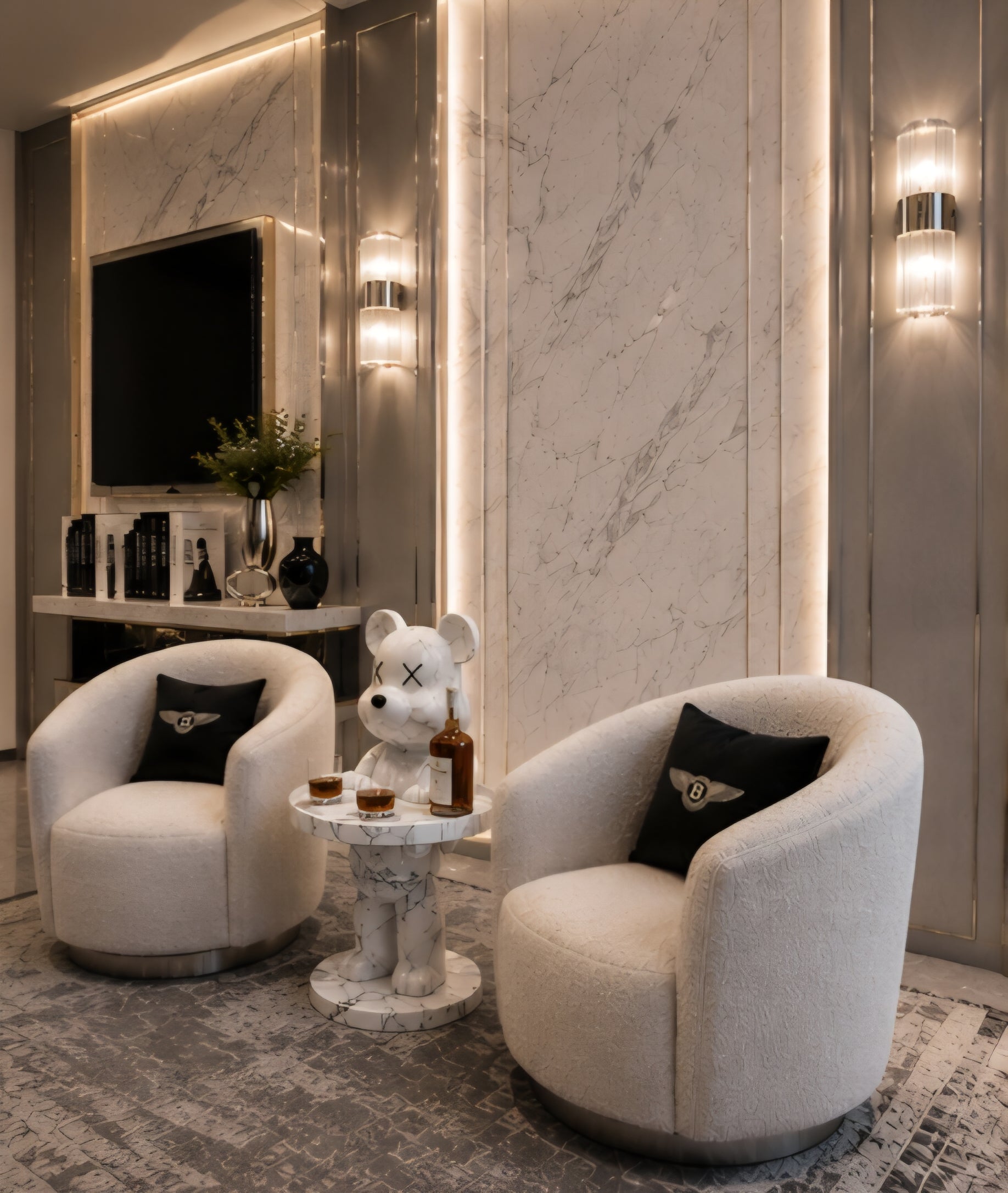 Marble Teddy side table 