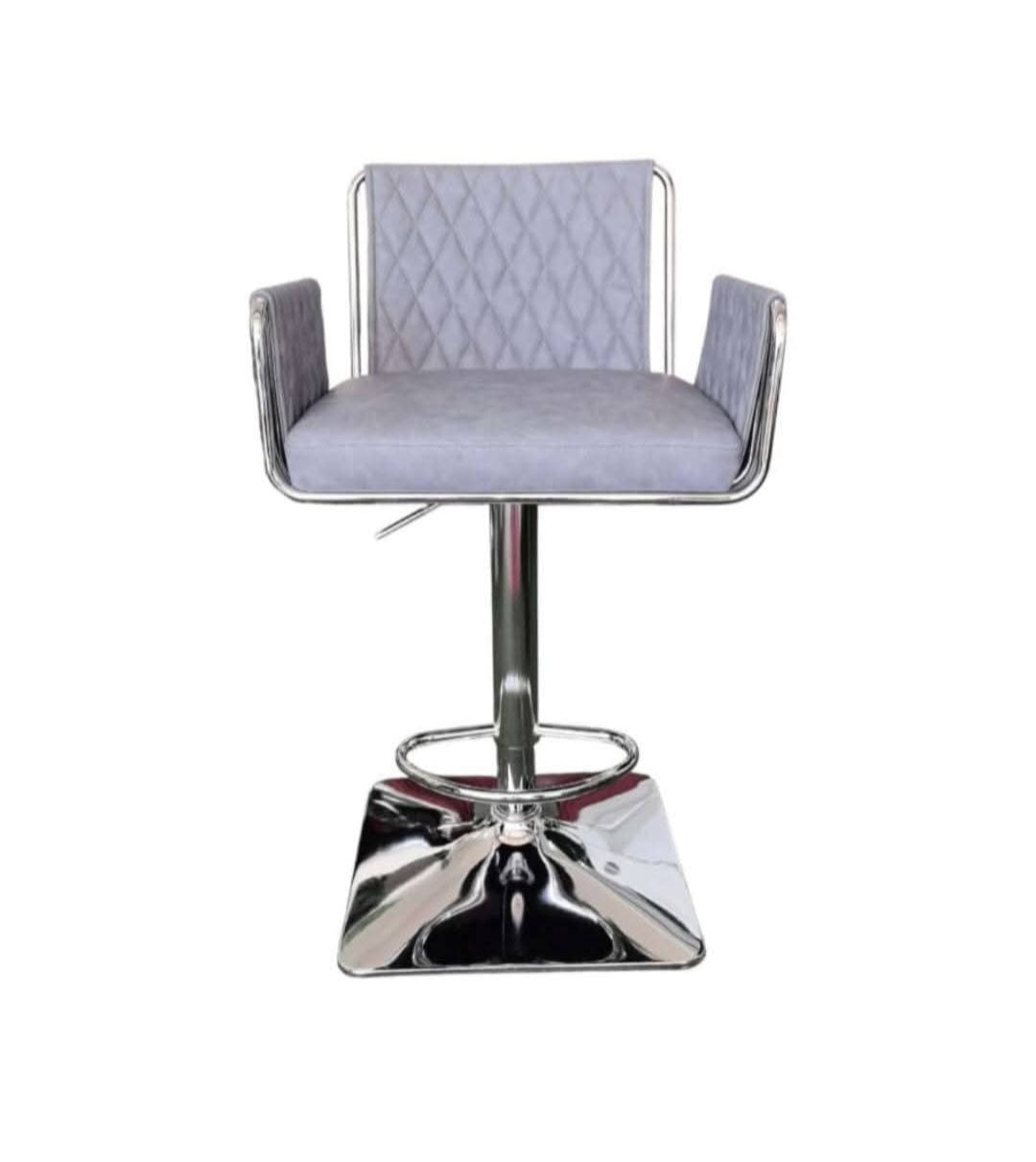 Grey and silver bar stool kitchen stool