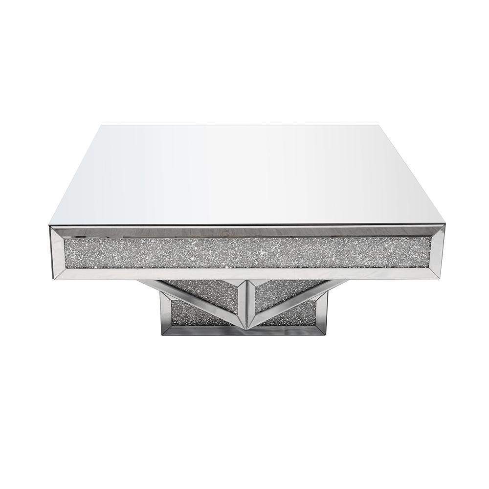 crushed diamond silver coffee table