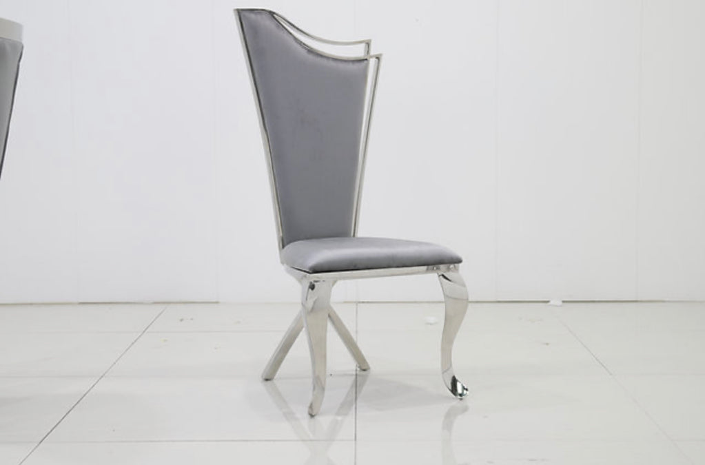 Grey and silver dining chair 