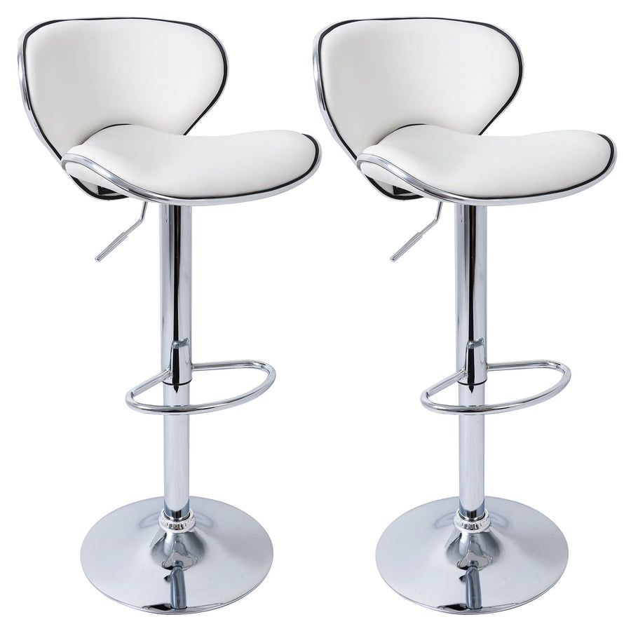 White and silver bar stool