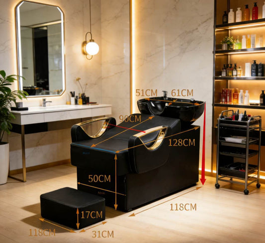 Salon Shampoo basin and ottoman lounger 