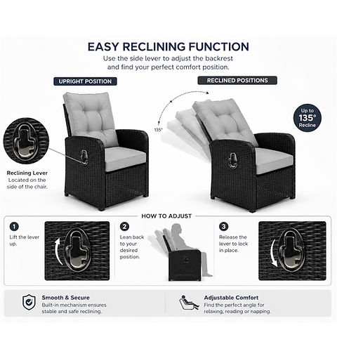 Barbados Recliner Lounger Set