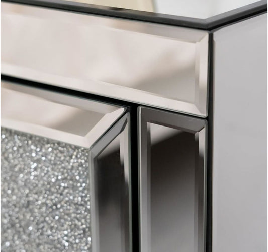 Mirrored pedestals 3 drawer