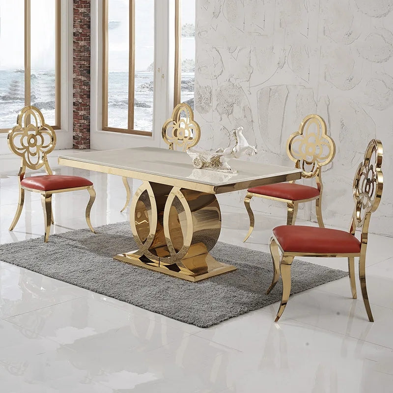 gold marble dining table