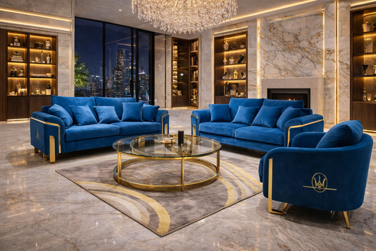 Maserati lounge set gold legs designer lounge set