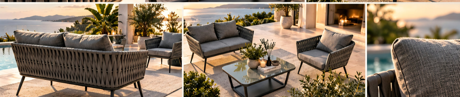 Grey outdoor lounge set 