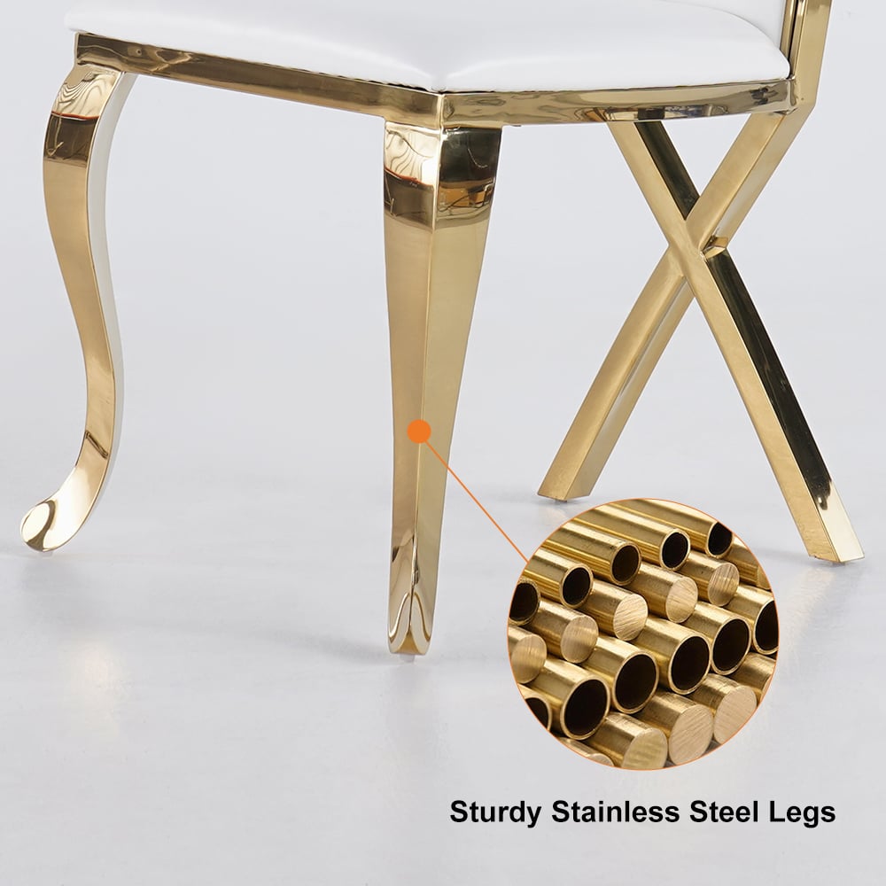 Gold highback dining chair 