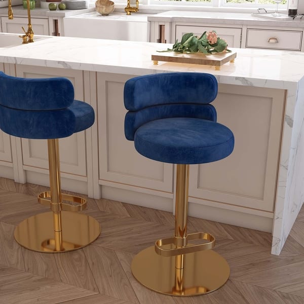 Blue gold bar chairs kitchen chairs