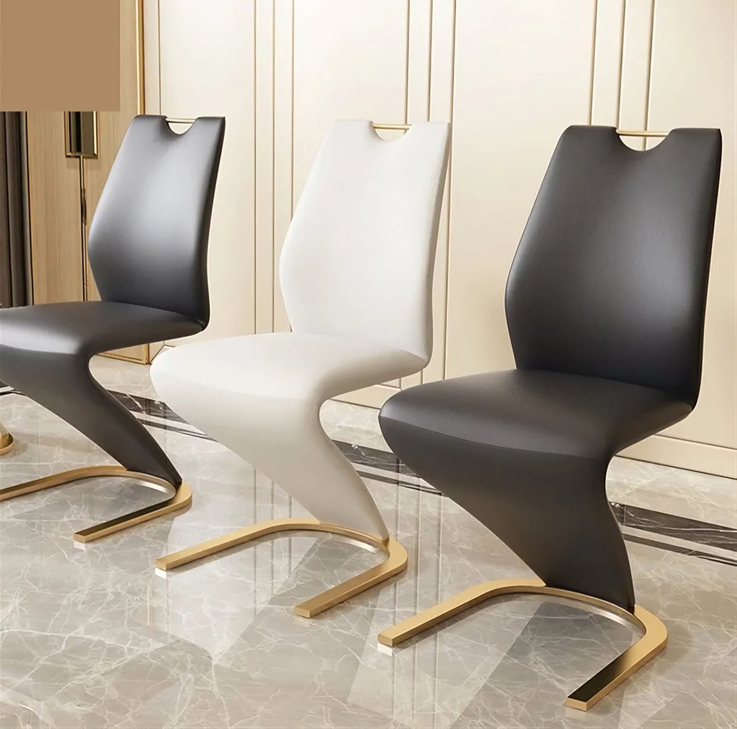 PU leather dining chairs