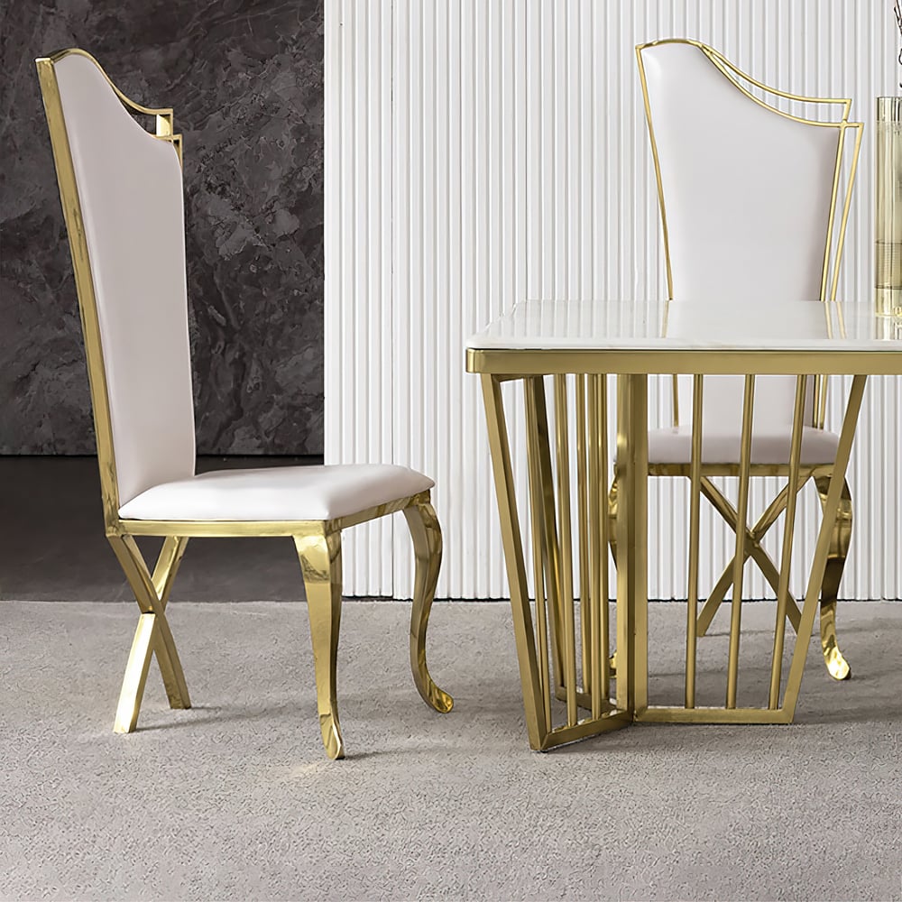 Gold highback dining chair 