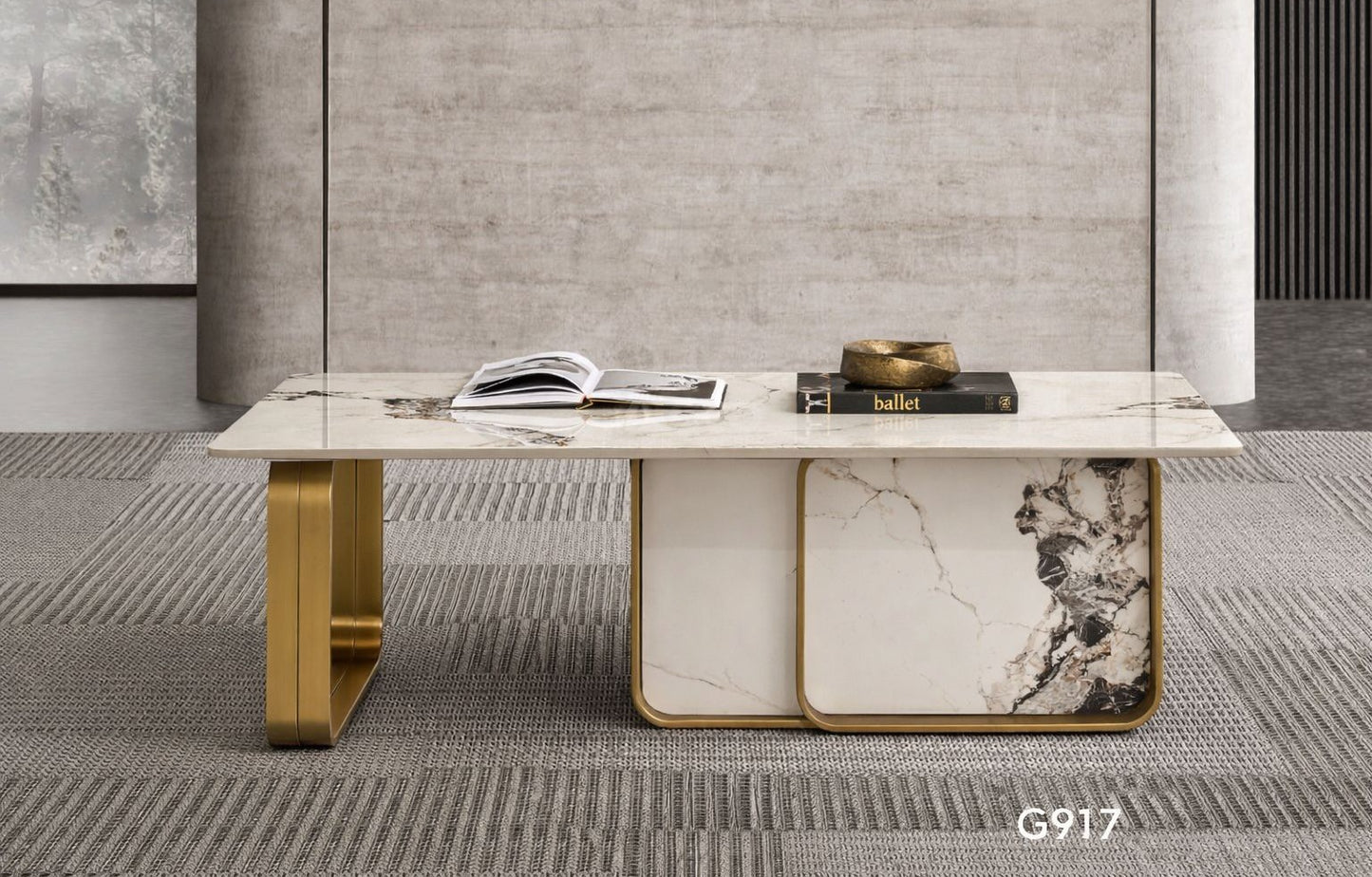 Modern marble coffee table 