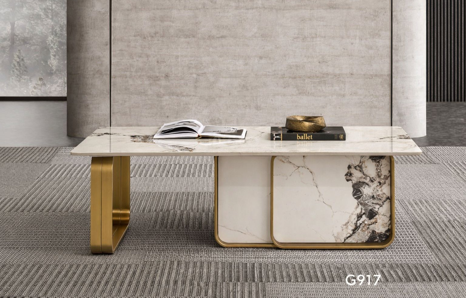 Modern marble coffee table 