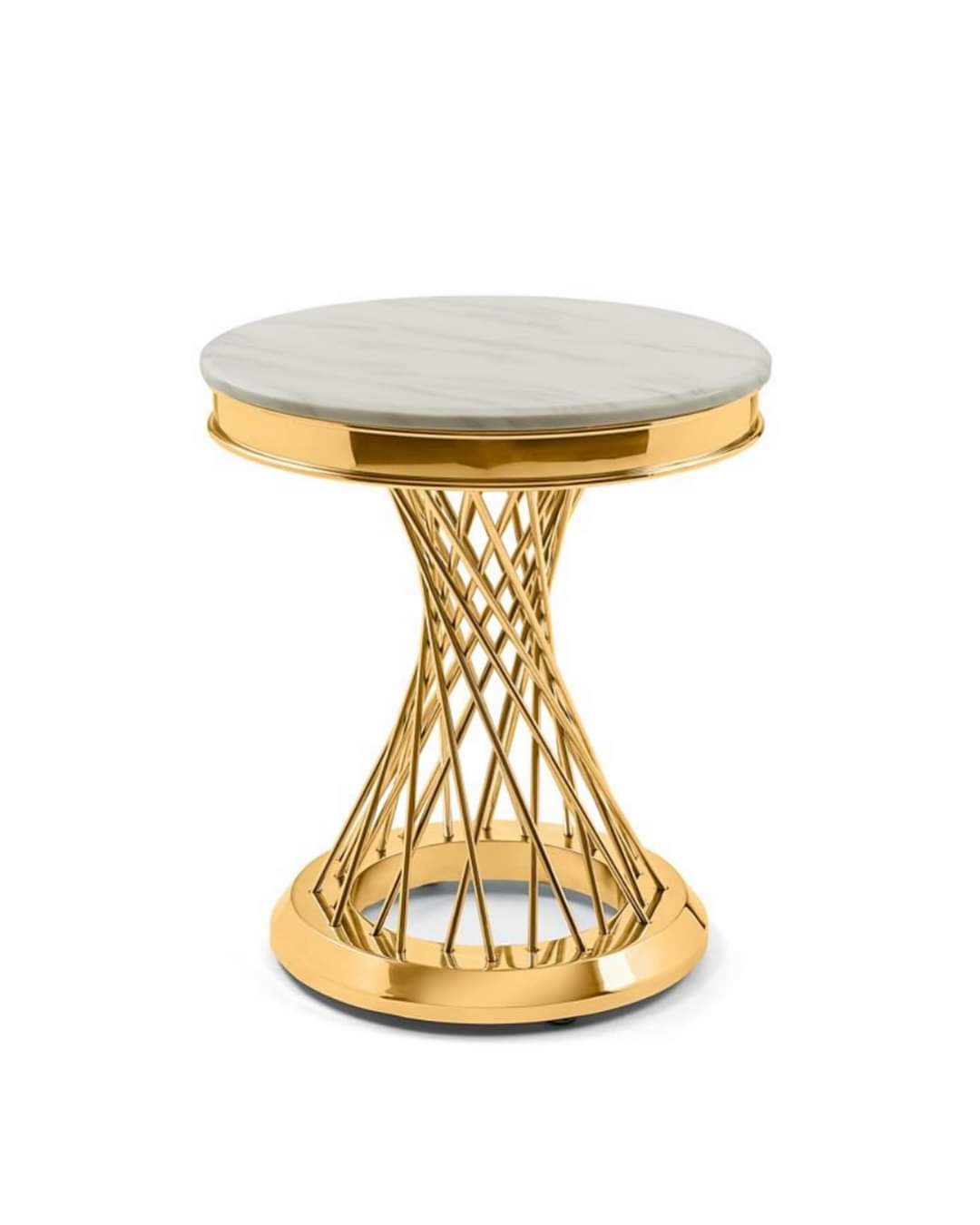 Gold marble side table 