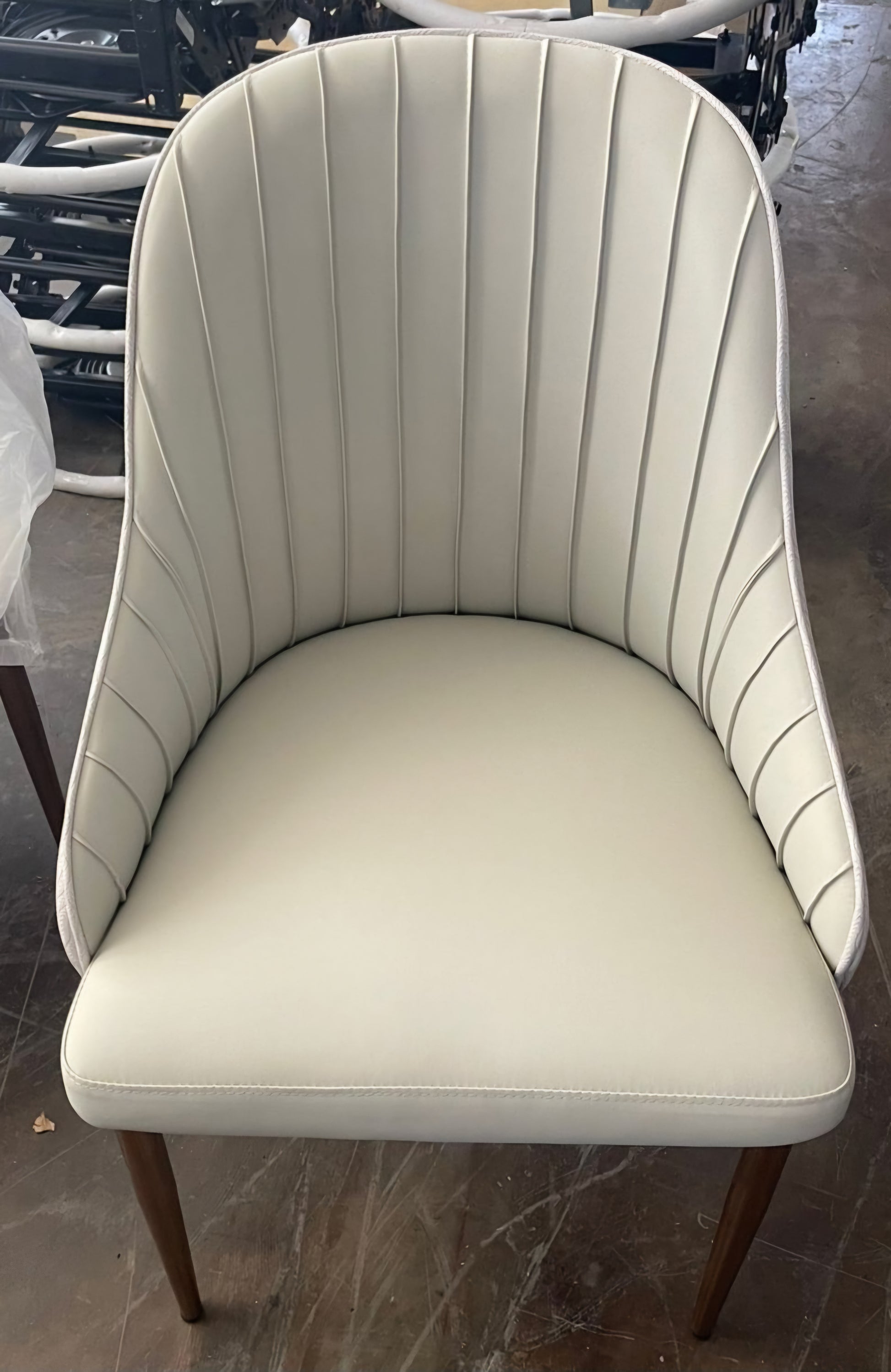 white gold dining chair